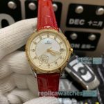 Copy Omega Water Resistant Ladies Watch Gold Diamond Bezel